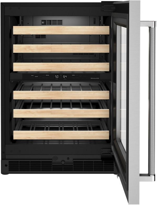 KitchenAid® 24" Stainless Steel Wine Cooler-3