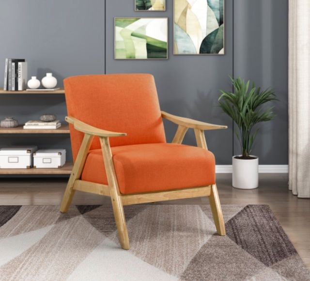 Homelegance® Damala Orange/Natural Accent Chair-1