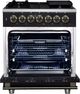 FORNO® Massimo Series Alta Qualita 30" Black Pro Style Dual Fuel Range-3