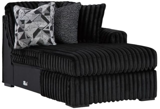 Signature Design by Ashley® Midnight-Madness 3-Piece Onyx Right Arm Facing Sectional with Chaise-3