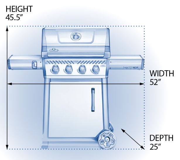 Napoleon Freestyle 425 4-Burner Black Freestanding Natural Gas Grill-4