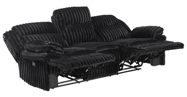 Homelegance® Goodland Black Manual Double Reclining Sofa-4