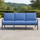 GatherCraft Charlotte Baltic Brown/Splendor Denim Aluminum Outdoor Sofa-0
