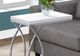 Monarch Specialties Inc. Glossy White Top with Chrome Metal Base Accent Table-2