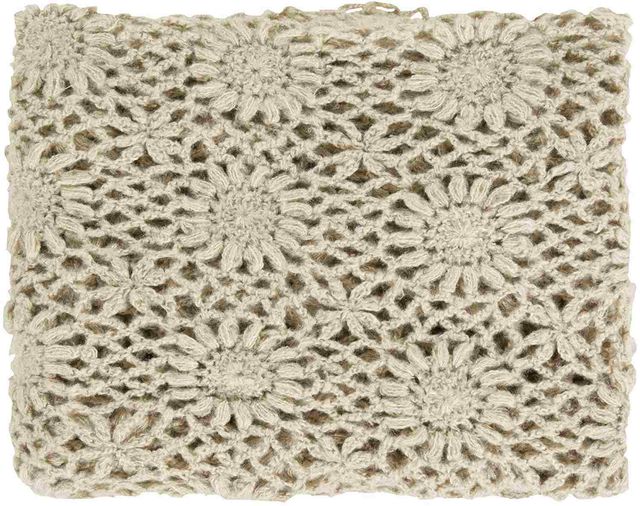 Surya Teresa Khaki 50"x60" Throw Blanket-0