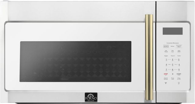 FORNO® Fornace Series Espresso 1.5 Cu. Ft. Fingerprint Resistant White Over The Range Microwave -1
