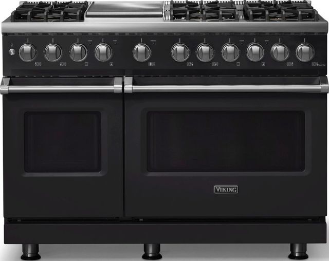 Viking® 5 Series 48" Onyx Pro Style Dual Fuel (LP) Range with Polished Chrome Trim-0