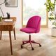 Linon Abigail Hot Pink Desk Chair-1