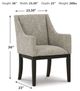 Signature Design by Ashley® Burkhaus Beige/Dark Brown Dining Arm Chair-2