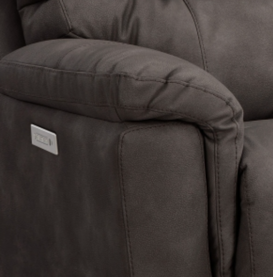 HomeStretch Cosmo Pewter Power Reclining Sofa | Darvin Furniture