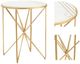 Crestview Collection Darby White Top Accent Table with Gold Base-3