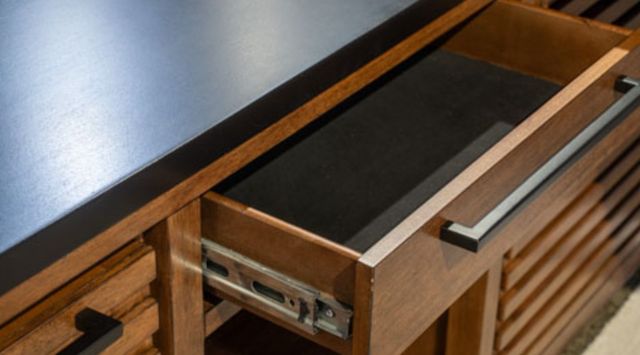 Signature Design by Ashley® Kallari Black/Warm Brown Credenza-2