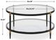 Uttermost® Chadid Glass Top Coffee Table with Black Frame and Gold Accents-2