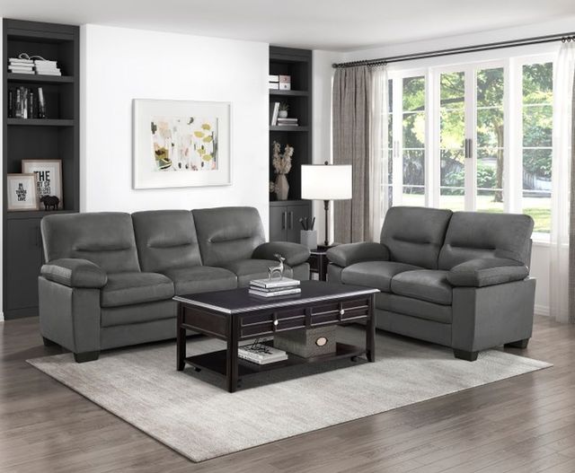 Homelegance® Keighly Dark Gray Loveseat-3