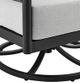 Armen Living Felicia Black/Grey Outdoor Patio Swivel Rocking Chair-5