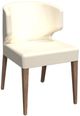Bermex® Walnut Curved Upholstered Side Chair-0