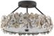 Currey & Company Oyster Shell Natural/Textured Bronze Semi-Flush Lighting-1