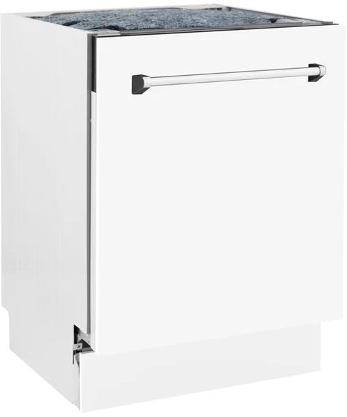 ZLINE Tallac 24" White Matte Built-In Dishwasher-2
