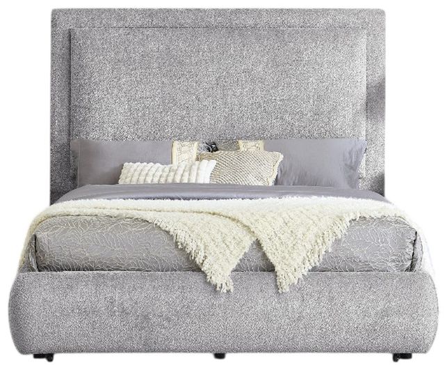 Crown Mark Reverie Pewter Queen Upholstered Panel Bed-0