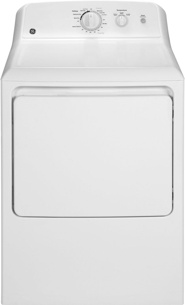 GE® 6.2 Cu. Ft. White Front Load Electric Dryer-0