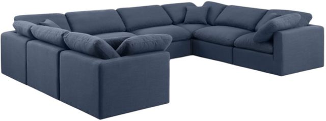 Meridian Furniture Indulge 8-Piece Navy Modular Sectional-0
