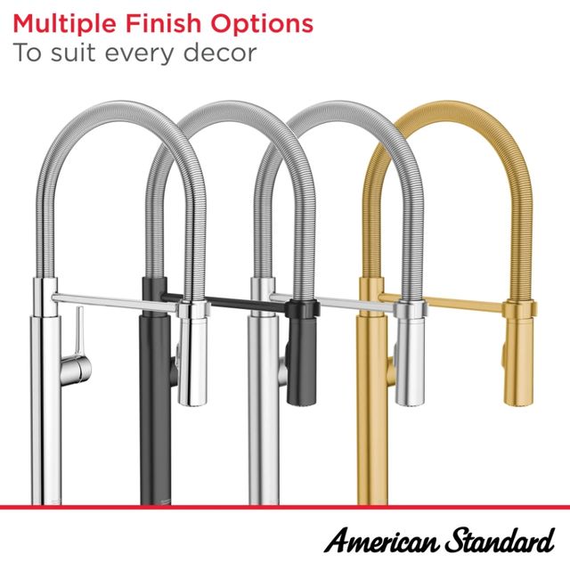 American Standard Studio® S Polished Chrome Semi-Pro Pull-Down Dual Spray Kitchen Faucet with Spring Spout-4