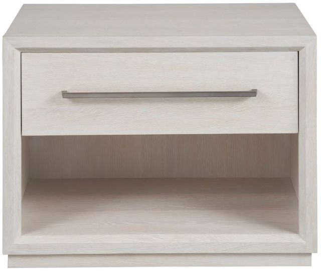 Universal Explore Home™ New Modern Astrid White Oak Drawer Nightstand-2