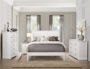 Mazin Furniture Seabright White Queen Bed-3