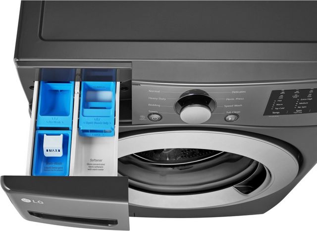 LG Middle Black Front Load Laundry Pair-8