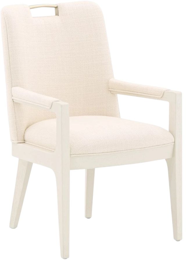 Michael Amini® Portrait White Alabaster White Dining Arm Chair-0
