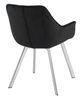 Mazin Furniture Ayami Chrome/Black Dining Arm Chair -3