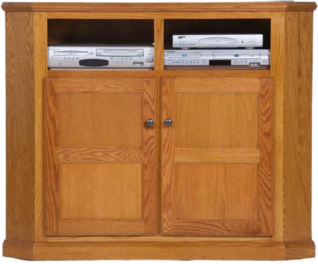 American Heartland Manufacturing Oak 50" Tall Corner TV Stand-0