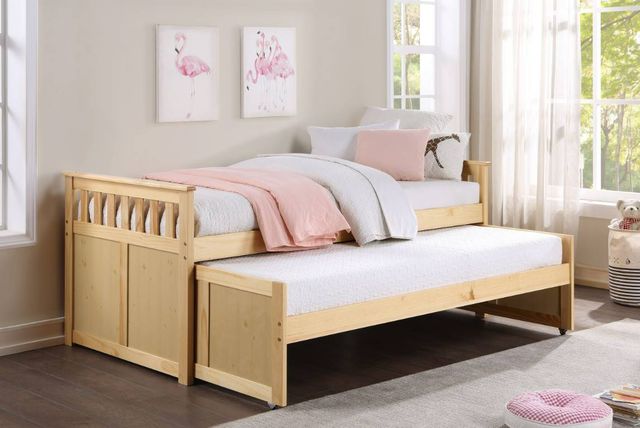 Homelegance® Bartly Natural Twin/Twin Trundle Bed-1