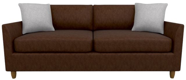 Best® Home Furnishings Customizable Bayment Leather Full Sofa Sleeper with Honey Birch Legs-1