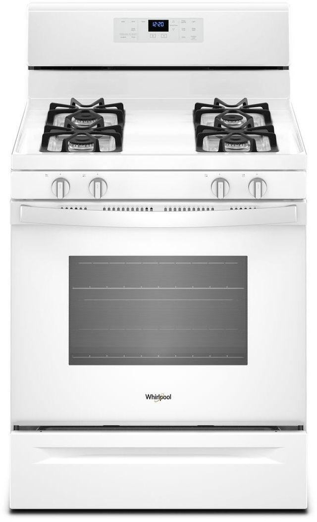 Whirlpool® 29.88" Free Standing Gas Range-White-0