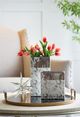 A & B Home Silver/White Ceramic Vase-5