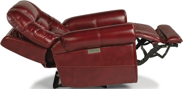 Flexsteel® Maverick Dark Red Power Recliner with Power Headrest and Lumbar-3