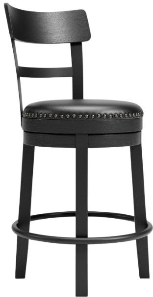 Signature Design by Ashley® Valebeck Black Upholstered Bar Stool