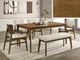Crown Mark Rolstan Beige/Brown Dining Bench-1