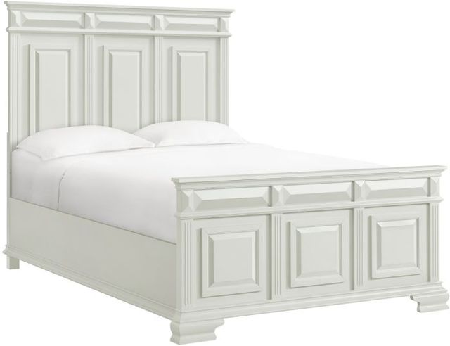 Elements International Bridgestone 4-Piece Antique White Queen Panel Bedroom Set-1