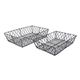 A & B Home 2-Piece Grey Tray Set-1