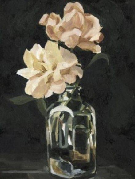 Classy Living Emma Caroline Dark Rose Arrangement II 22" Wall Art-2