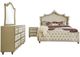 Coaster® Antonella 4-Piece Camel/Ivory California King Panel Bedroom Set-0