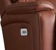 La-Z-Boy® Greyson Caramel Leather Power Rocking Recliner with Headrest-2