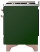 Ilve® Majestic III 36" Emerald Green Pro Style Dual Fuel Natural Gas Range with Solid Door and Copper Trim-4