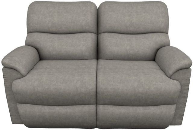 La-Z-Boy® Trouper Charcoal Power Reclining Loveseat with Headrest and Lumbar-1