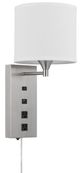 Cal® Lighting & Accessories Reedsport Brushed Steel/White Wall Lamp-0