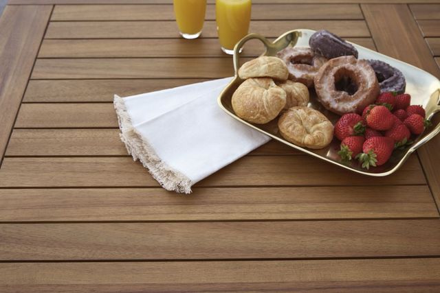 Signature Design by Ashley® Janiyah Light Brown Wooden Outdoor Dining Table-4