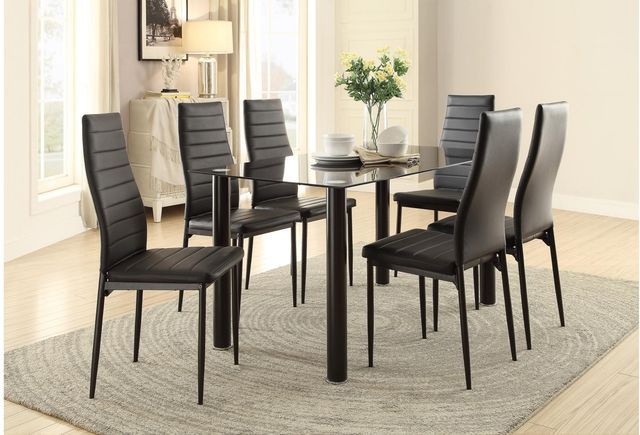 Homelegance® Florian Black Glass Dining Table-3