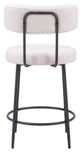 Zuo® Modern Blanca 2-Piece Black/Ivory Counter Stool Set-3